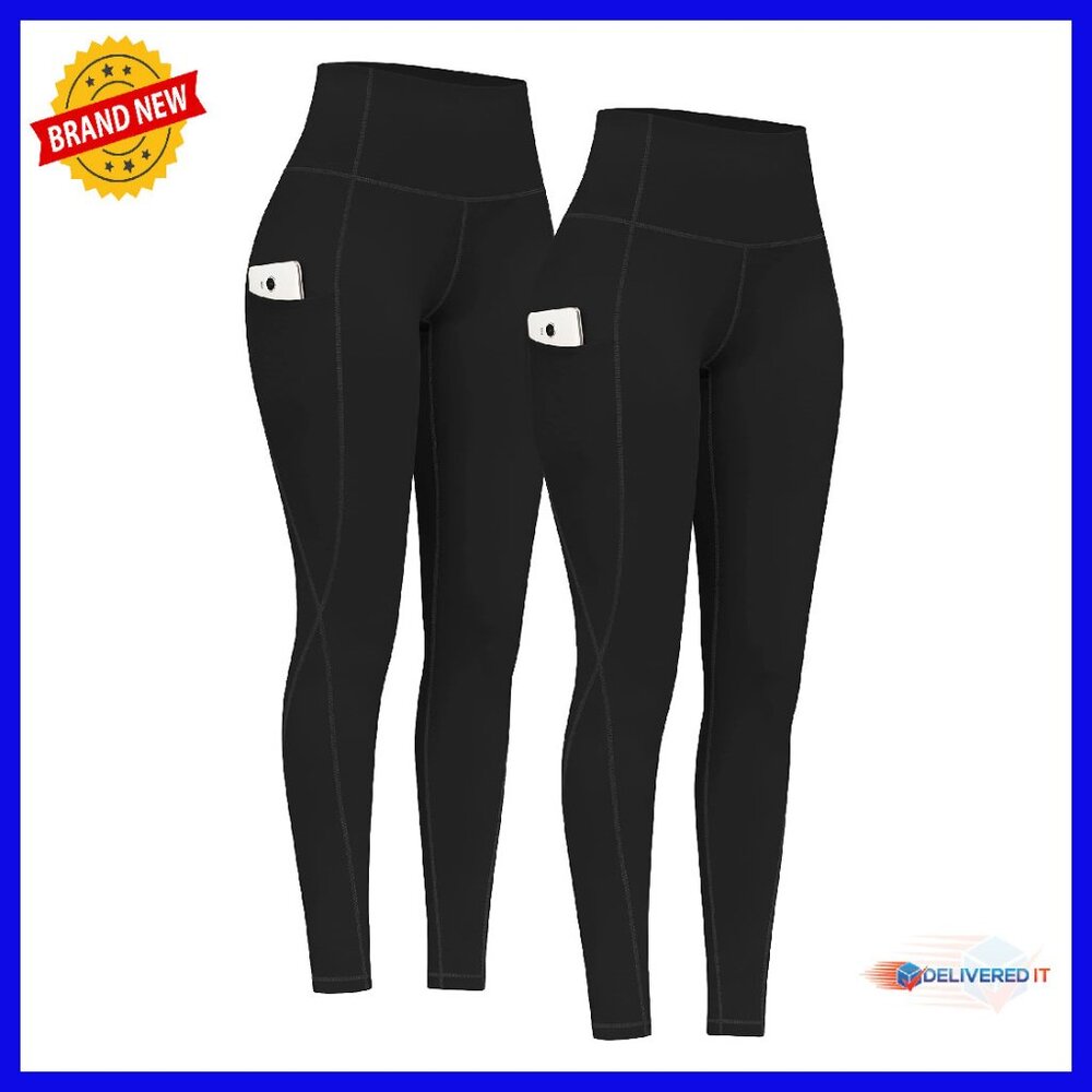 High Waist Yoga Pants With Pockets Tummy Control 4-Way Stretch Leggings